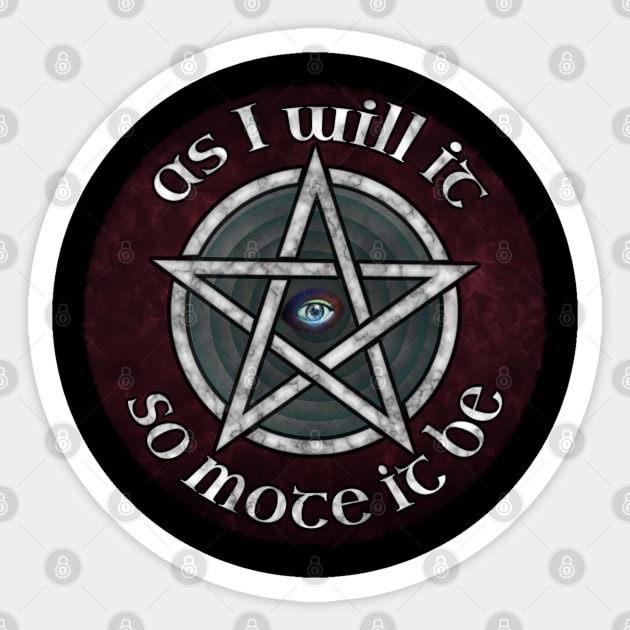 So Mote It Be - Pentagram Sticker by SolarCross